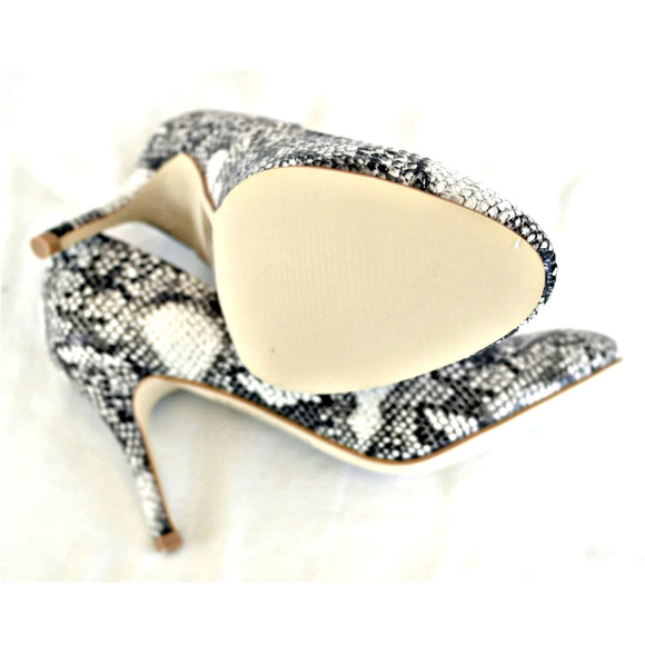 Trendy Animal Snake Print Basic Career Heels - Picture 4 of 5